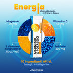 Vitastrong Magnesio y Potasio Fórmula 10 en 1, Sobres de Suplemento Multivitamínico de Potasio y Magnesio, 24 Barras con Vitamina C y Complejo B, Sin Sacarosa, Sin Gluten, Sabor a Naranja