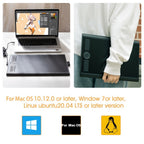 GAOMON M10K Tableta Gráfica Profesional Grande Compatible con Mac y PC, Mesa de Dibujo Grande con Lápiz Óptico sin Batería, 8192 Niveles, 10 Teclas de Acceso Rápido, - Adecuada para Arte Digital, Edición de Fotos, Diseño, para Uso de Oficina