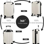 Maleta de embarque de carcasa rígida ABS 55x35x20cm, carrito de viaje, equipaje de mano de cabina, 33L, regalo de Black Friday, Día de Acción de Gracias, Navidad