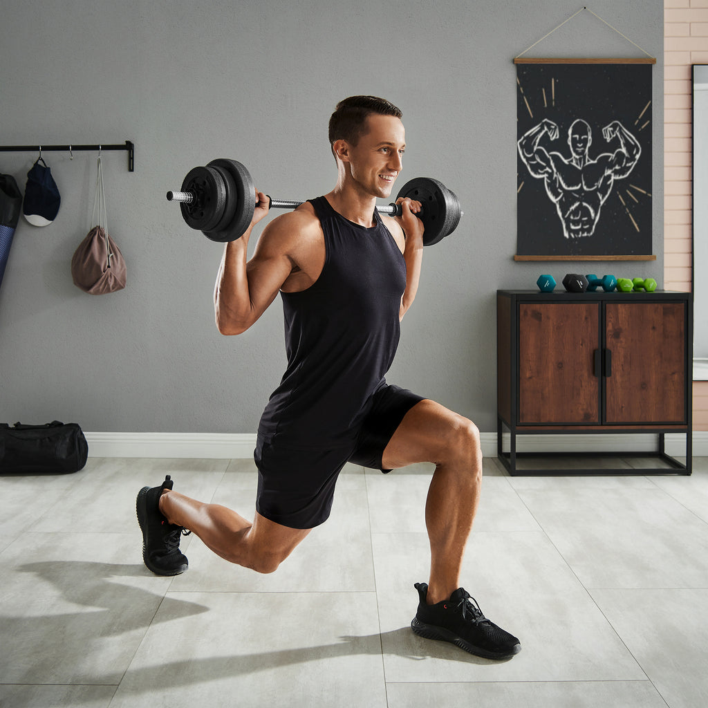 Set de pesas ajustables para entrenamiento en casa, ideal para hombres y mujeres, incluye barra extra, perfecto para ejercicios de levantamiento de pesas y fitness en el hogar - 20KG - 1 par, regalo de Navidad, decoración