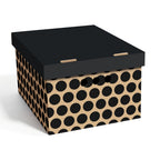 Caja de almacenamiento decorativa de cartón, 1 pieza, con estampado, para ropa, artículos pequeños, documentos, ideal para hogar, oficina o armario, dimensiones: 35x26.3x18.6 cm
