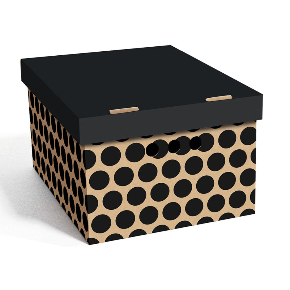 Caja de almacenamiento decorativa de cartón, 1 pieza, con estampado, para ropa, artículos pequeños, documentos, ideal para hogar, oficina o armario, dimensiones: 35x26.3x18.6 cm