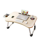 Bandeja para Cama, Mesa Plegable de Desayuno con CAJON Mesa Ordenador Portátil Multifunción Mesa de Ordenador portátil para Cama y sofá