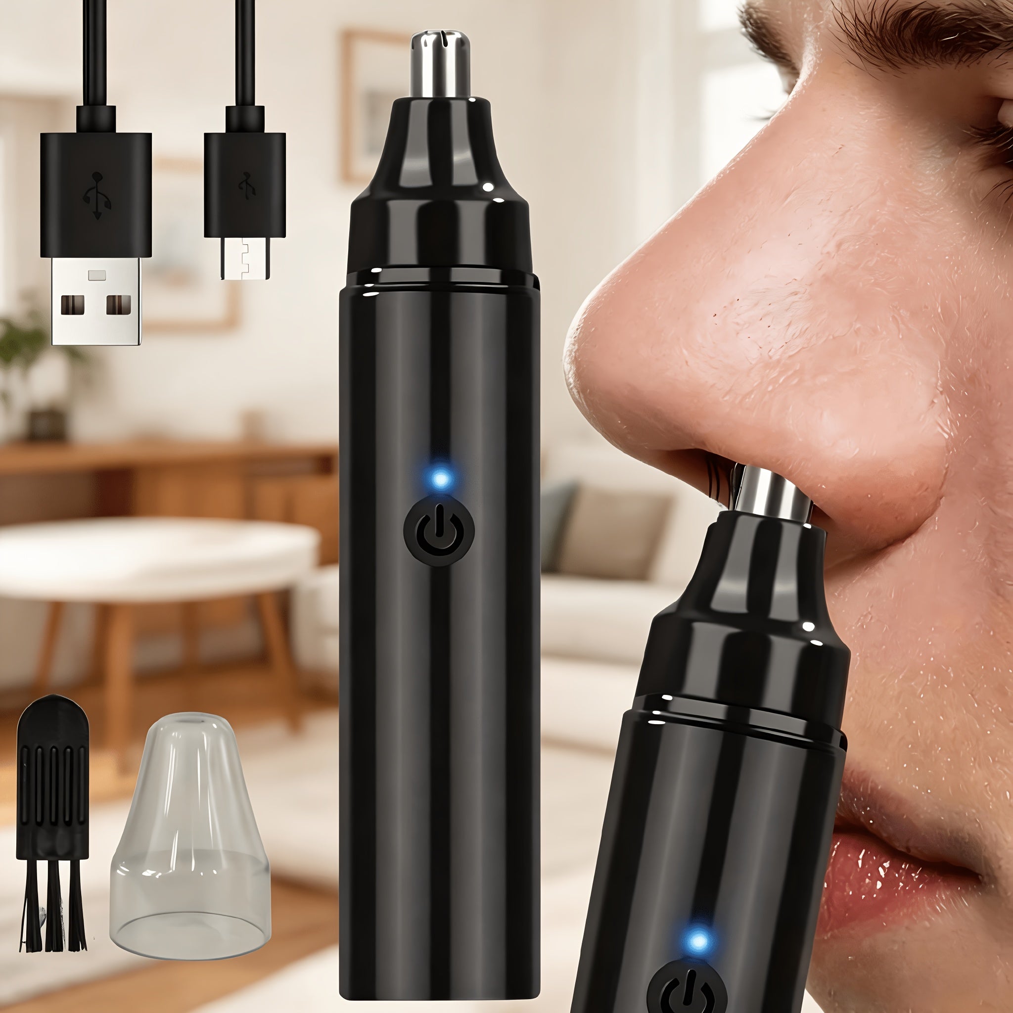Cortavellos eléctrico para cuidado facial y viajes