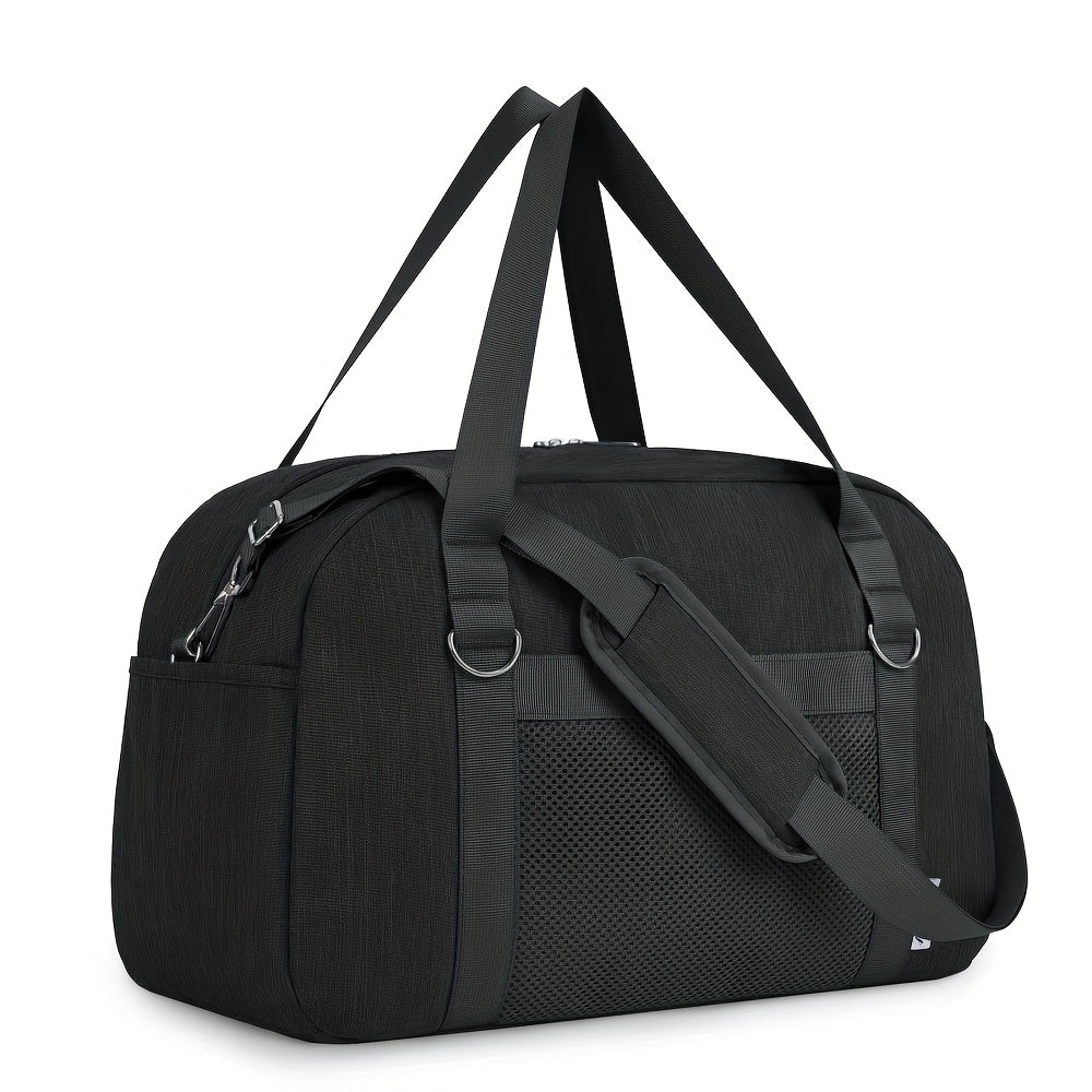 Bolso de mano aprobado por aerolíneas 18X14X8, compatible con TSA, para debajo del asiento, con bolsillo húmedo | 9+1 bolsillos organizados, equipaje de mano para mujeres y hombres (paquete ligero para viajes nocturnos)