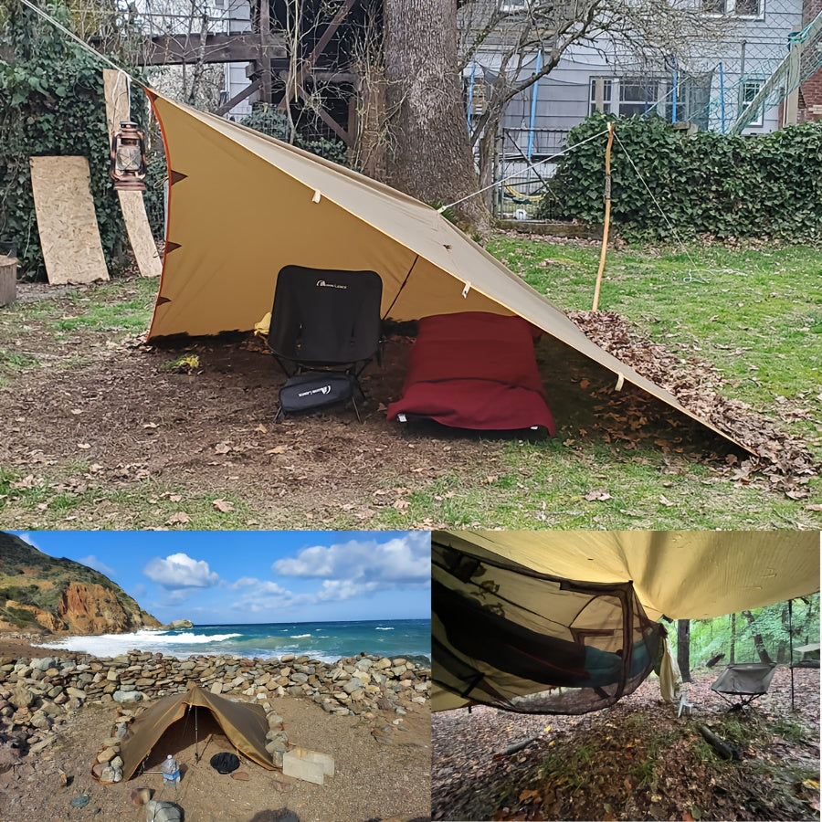 FREE SOLDIER Lona Portátil Defensor para Camping, Tienda o Hamaca Resistente, Esencial para Acampar, Senderismo y Actividades al Aire Libre, 3.05x3.05 Metros, Ideal para 4 o 6 Personas