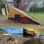 FREE SOLDIER Lona Portátil Defensor para Camping, Tienda o Hamaca Resistente, Esencial para Acampar, Senderismo y Actividades al Aire Libre, 3.05x3.05 Metros, Ideal para 4 o 6 Personas