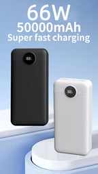 Batería externa | Batería Externa de Gran Capacidad de 50000mAh, Carga Súper Rápida, Interfaz USB/Tipo-C, Entrada/Salida, Pantalla LED de
