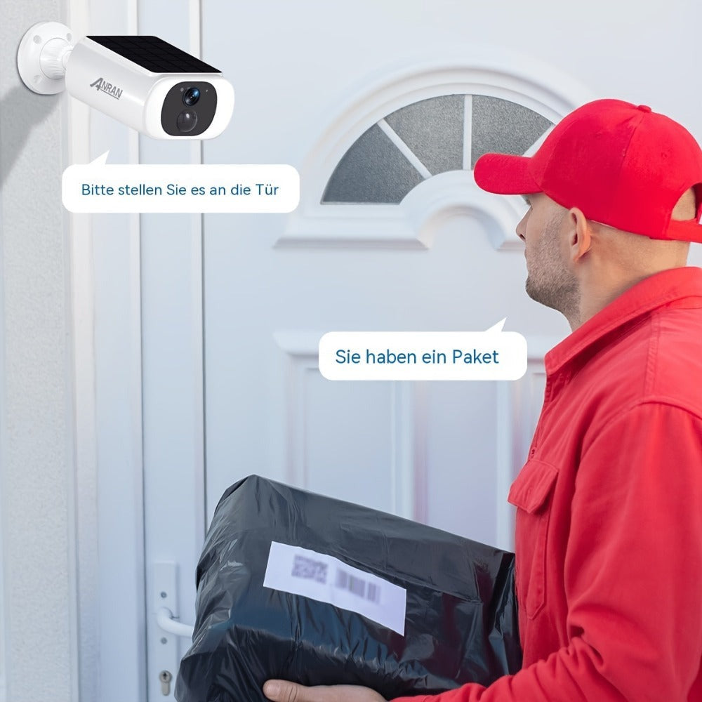 Cámaras de Seguridad Solar WiFi para Exteriores, Visualización de Alta Calidad, Sistema de Energía Solar Integrado para una Fuente de Energía Confiable, Capacidad de Detección Humana PIR para Garantía de Seguridad, Diálogo de Audio Bidireccional