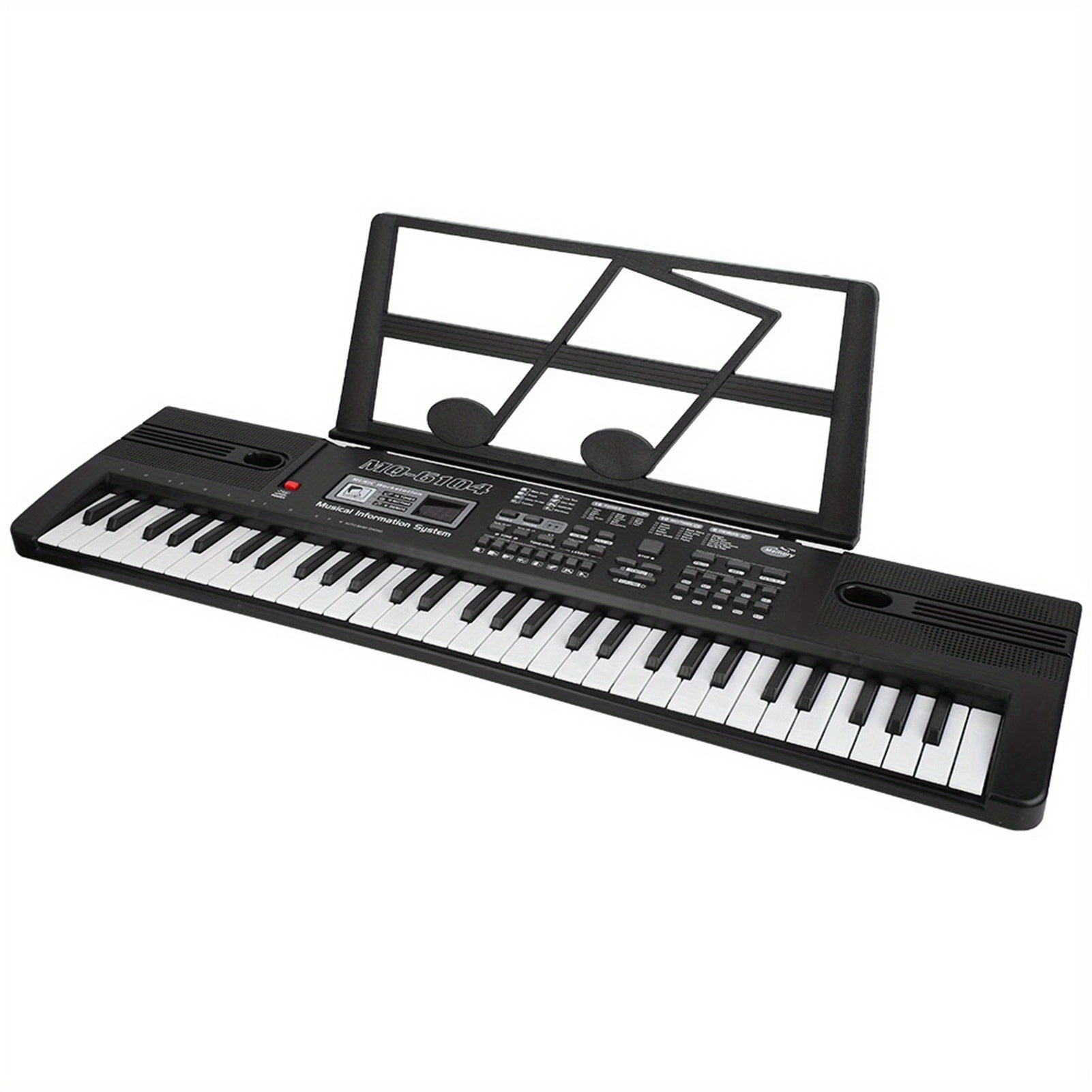 Teclado de Piano Digital de 61 Teclas con Micrófono, Teclado de Piano Musical Portátil, Teclado Electrónico Multifuncional, Instrumento Musical de Teclado para Piano, Regalos de Cumpleaños para Principiantes (Con Pantalla LCD)