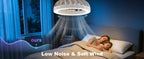 Ventilador de techo Ateroll con iluminación, diámetro 46 cm, ventilador de techo RGB con luz y control remoto, 6 niveles de viento, 3000 K - 6500 K, LED regulable, temporizador silencioso, luz de techo con ventilador para dormitorio, sala de estar