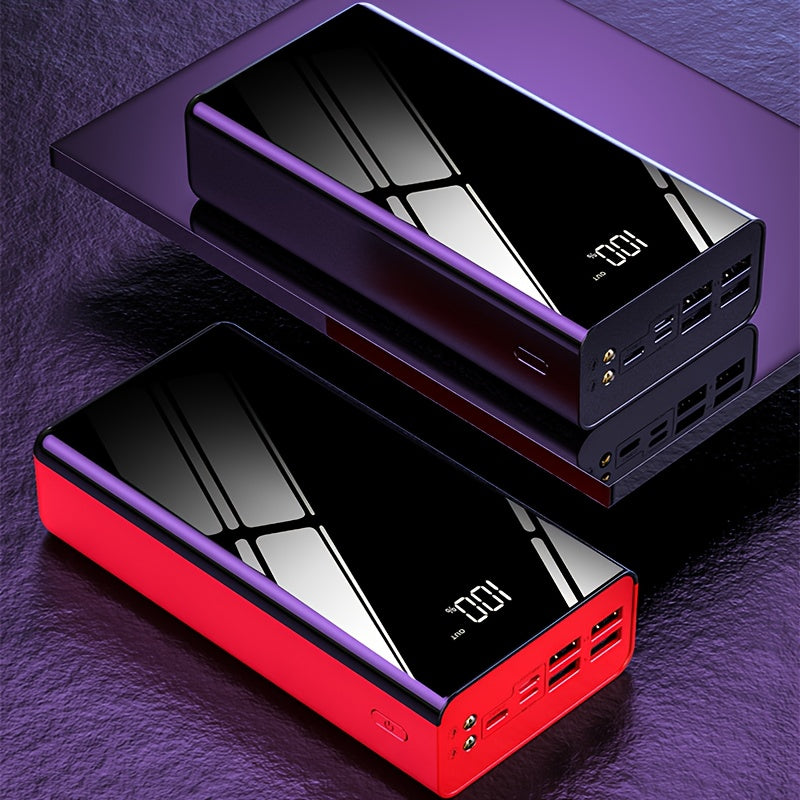 Batería externa | Batería Externa de Gran Capacidad de 50000mAh con Pantalla LED Inteligente, Linterna, Reserva de Energía de Emergencia para