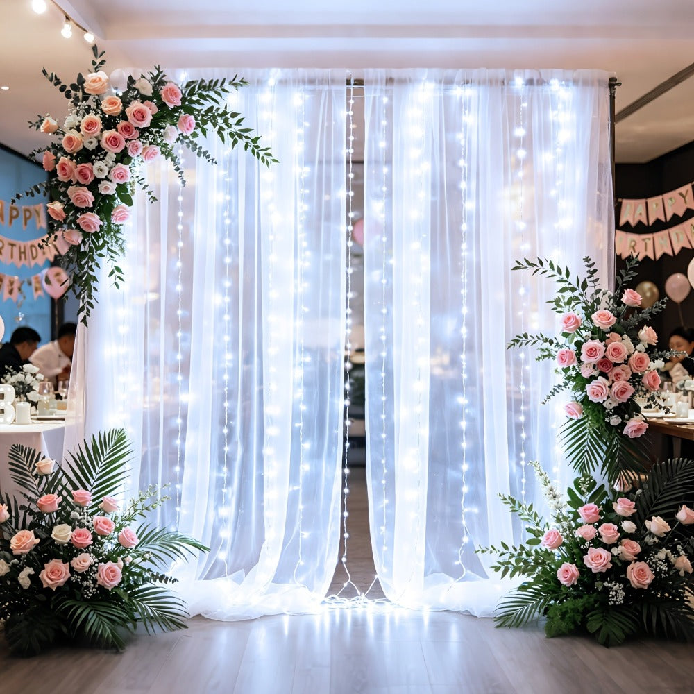 Guirnalda de luces solares de 330 LED 3*3 - 8 modos, control remoto, energía solar, uso durante todo el año, 0 facturas de electricidad, duradera - Perfecta para jardín exterior, patio, gazebo, fiesta, festival, boda, decoración navideña