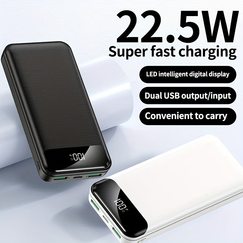 Batería externa | Batería portátil de gran capacidad 50000mAh con carga rápida PD22.5W, doble puerto USB de salida/pantalla LED de energía