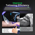 Impresora inalámbrica P90 de plantillas para tatuajes, máquina de tatuaje térmica con papel de plantillas, kit de impresora de tatuajes portátil compatible con teléfono, tableta y PC