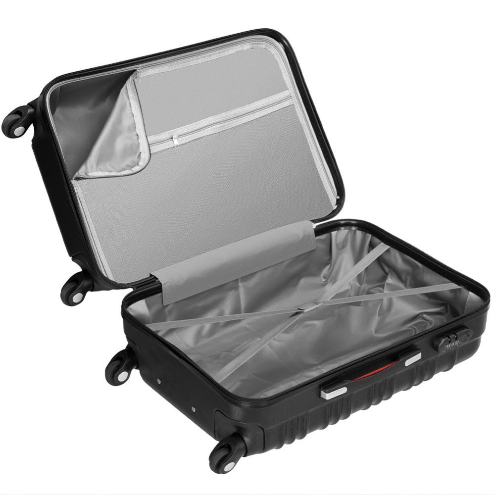Conjunto PROVITERA de 4 Maletas Rígidas de ABS, Maleta Rígida S-M-L-XL con Asa Telescópica de Gel y 4 Ruedas de Rodadura Fácil, Trolley Ligero y Resistente al Viaje, Equipaje de Mano con Cerradura de Código, Mangos de Gel Ergonómicos, Ruedas Giratorias de