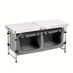 1pc Mesa Plegable Ligera para Exteriores con Bolsa de Transporte, Tamaño 56x46x40cm, Ideal para Camping, Senderismo, Picnic, Jardín, Balcón y Más Escenarios