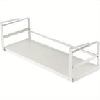 Estante de almacenamiento ajustable para colocar debajo del mueble, organizador de cocina expandible de 45 a 63 cm, estante colgante de metal para especias, frascos, cuencos, organizador que ahorra espacio para cocina, despensa o baño, estantes multiusos