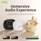 Auriculares Bluetooth | [Producto Oficial Acer] Auriculares Intrauditivos Inalámbricos TWS | Estéreo con Graves Profundos | Baja Latencia para