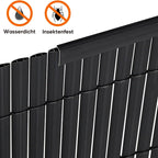 Perfil de cubierta para valla de PVC, 5 piezas X 1M, diseñado como accesorio de protección para pantallas de privacidad de PVC. Cada perfil tiene 1M de longitud, disponible en un paquete de 5. Duradero, resistente a la intemperie y fácil de instalar, idea
