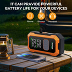 Arrancador de Coche 12000A con Compresor de Aire Inflador de Neumáticos Inalámbrico, Booster de Batería de 25000mAh con Pack de Batería Externa y Linternas LED, Caja de Arranque Automático de 12V para Todos los Vehículos de Gasolina o Diésel de 10.0L, Pan