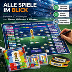 Set de coleccionista TK XXL Copa del Mundo 2026 – Álbum de pegatinas Panini con pegatinas, calendario de partidos y 3 pulseras de Alemania
