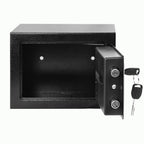 Caja Fuerte Seguridad Digital 4L Nyana Home | Cerradura Electrónica con Código + 2 Llaves de Emergencia | Acero Reforzado Negro Antirrobo | Ideal Hogar, Oficina y Hotel | Montaje en Pared o Suelo con Pernos Incluidos | Panel LED Indicador de Estado | Prot
