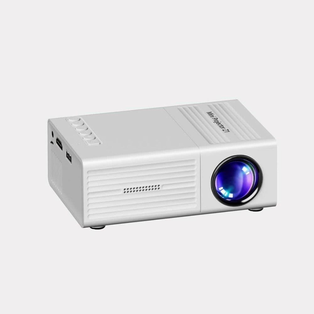 Proyector Portátil, Soporte 1080P, Conexión USB, Control Remoto - Compatible con Smartphones, Tablets, Laptops, TV Sticks y Unidades USB, Montaje de Escritorio, Pantalla LCD, Fuente de Alimentación, Control de Botones, Entrada HDTV, Resolución Local 720P