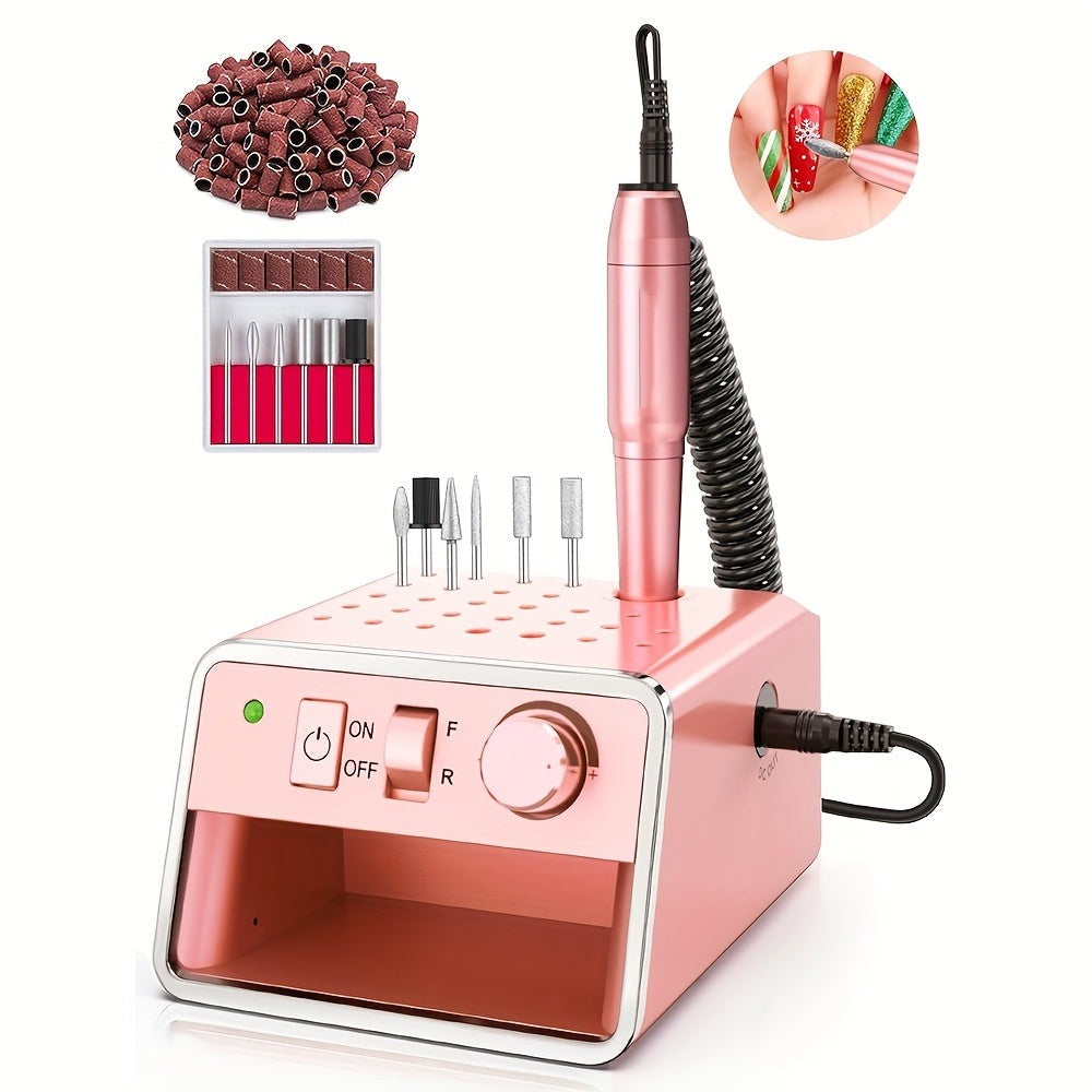 Torno de Uñas 20000 RPM: Kit de Torno de Uñas Portátil, Lima de Uñas Eléctrica para Uñas Acrílicas Gruesas con Brocas de Torno de Uñas, Bandas de Lijado, Manicura y Pedicura para Salón de Estética, Verde