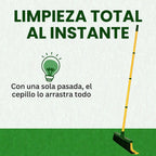PLANTAWA Cepillo para Césped Artificial con Mango Extensible Desmontable 0,80–1,40 m | Limpieza, Peinado y Mantenimiento de Césped Sintético, Alfombrillas y Jardín