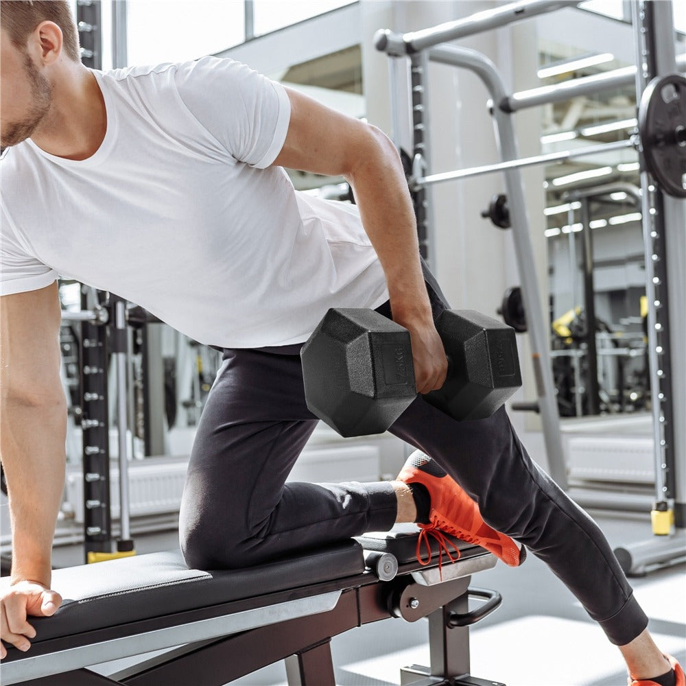 Juego de 2 Mancuernas Costoffs, Mancuernas de Hierro Fundido Hexagonales para Aeróbica, Gimnasia y Entrenamiento de Fitness