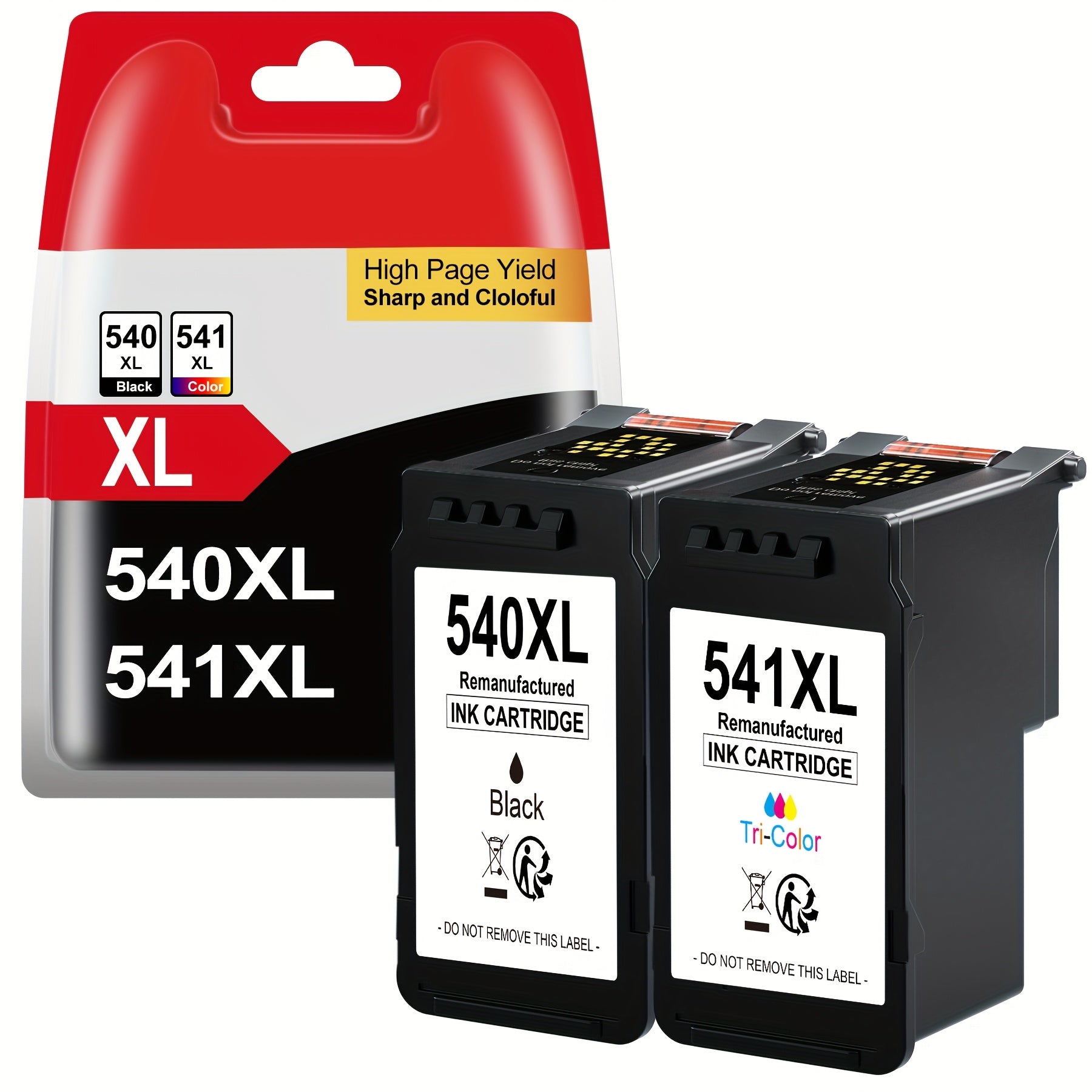 Cartucho de tinta | PG 540 XL CL-541XL Cartuchos 540xl 541xl (2 unidades) Reemplazo para Cartuchos de Impresora Canon 540 541 PG540 CL541 para