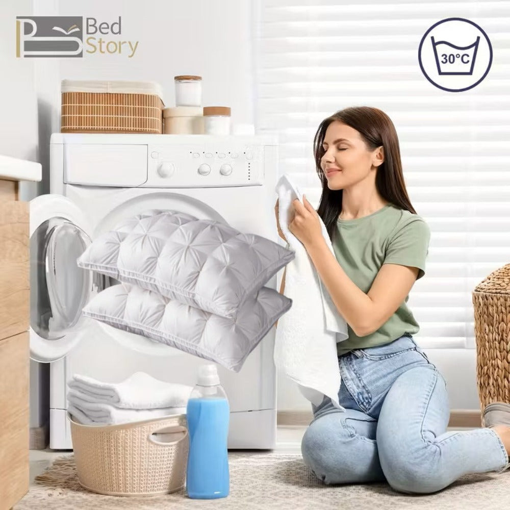 Almohadas 900 g de masaje de algodón para el cuello, ideales para un sueño suave, almohada ergonómica ajustable con soporte contorneado, núcleo de almohada de alta calidad, funda de almohada desmontable