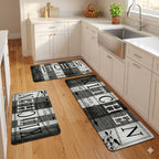 1 alfombra de cocina antideslizante premium - Alfombra de piso de poliéster duradera para cocina - Alfombra de pasillo, baño y cocina lavable y fácil de limpiar, accesorios de cocina - Decoración del hogar
