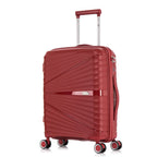 Maleta de cabina de 55x39x21.5cm (46L) de polipropileno - Candado incrustado - 20 pulgadas - RK06 Choco Azul Marino