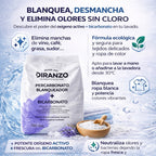 Percarbonato Blanqueador Diranzo, Percarbonato Sódico 750g, 100% Puro, Quitamanchas, Higienizante, Apto Ropa blanca y Color, Elimina manchas difíciles y olores, Alarga la vida de la Lavadora