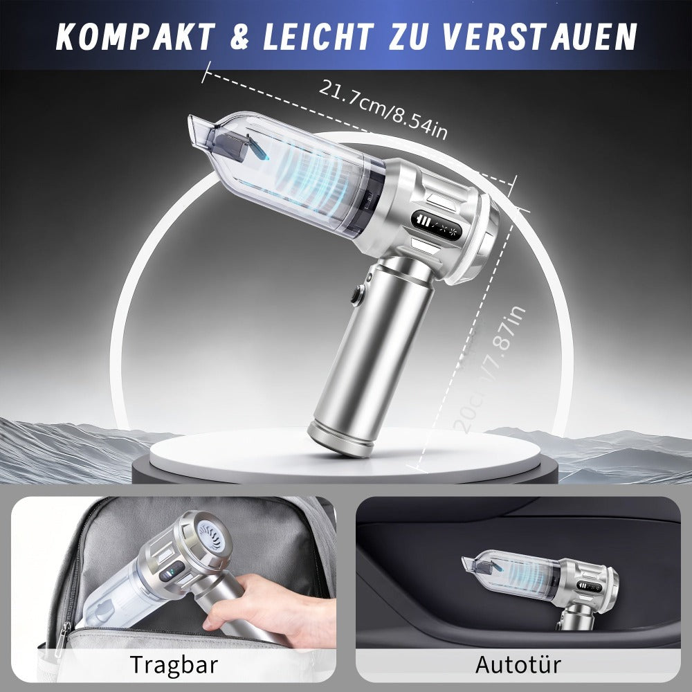 Aspiradora Inalámbrica Portátil, Mini Aspiradora de Alta Potencia, Multifuncional, Adecuada para Coches, Hogares, Oficinas, Camping y Limpieza de Polvo de Teclados de Computadoras y Laptops