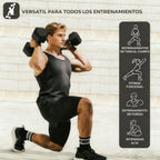 Mancuernas de hierro macizo, juego de mancuernas hexagonales de hierro fundido, con pesos de 2,5 kg, 5 kg, 7,5 kg, 10 kg, 12,5 kg, 15 kg, 20 kg y 25 kg, adecuados para entrenamientos en casa y en el gimnasio, ideales para el entrenamiento de brazos, yoga