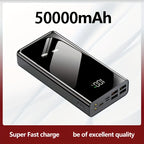Batería externa | Banco de energía de 50000 mAh, 22,5 W de carga rápida, diseño de espejo de pantalla completa, banco de energía de gran