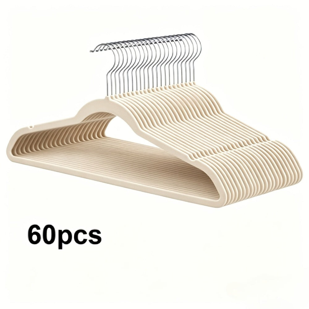 60 Paquete de Perchas de Terciopelo , Ganchos Giratorios Antideslizantes de Alta Resistencia, Ahorrador de Espacio y Duraderos para Trajes, Abrigos, Prendas - Organización de Armario, Perchas para Ropa