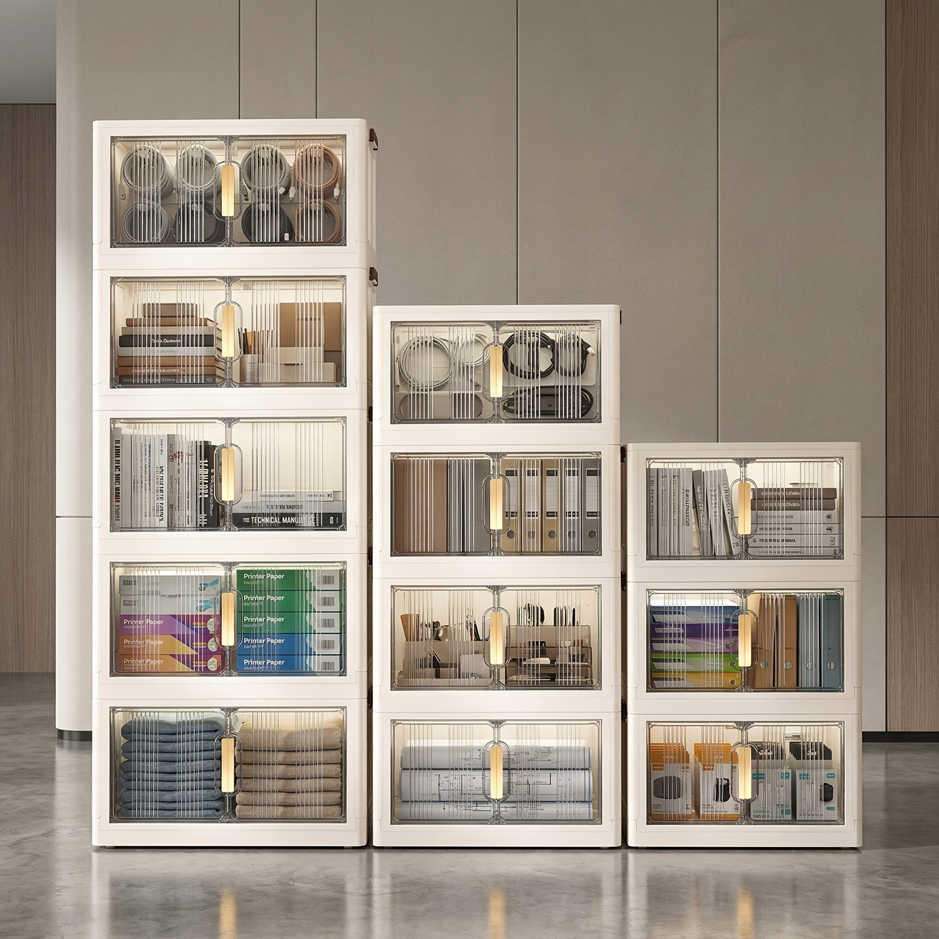 Armario plegable de almacenamiento con ruedas 88 cm plegable | Oficina, cocina y dormitorio