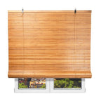 NQT Persiana Estor Enrollable de Bambú Natural, Protección Solar y Privacidad para Ventana