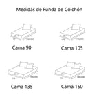 Funda de Colchón con Cremallera - Suave y Resistente con Cremallera para Cama 90/105/135/150 cm.