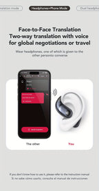 Auriculares Bluetooth | Miniso MS193 Auriculares de Traducción AI: Pantalla Táctil LED, 40 Horas de Batería, Sonido HD de Alta Fidelidad, Modo