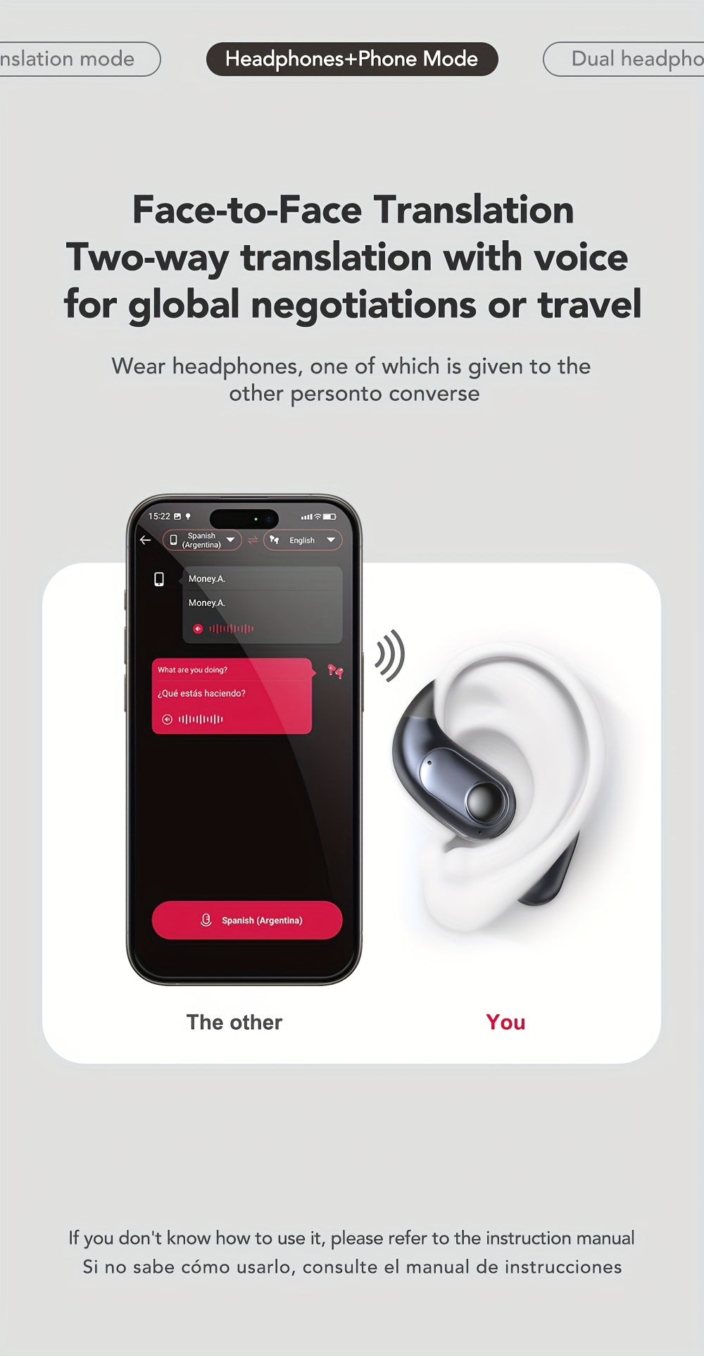 Auriculares Bluetooth | Miniso MS193 Auriculares de Traducción AI: Pantalla Táctil LED, 40 Horas de Batería, Sonido HD de Alta Fidelidad, Modo