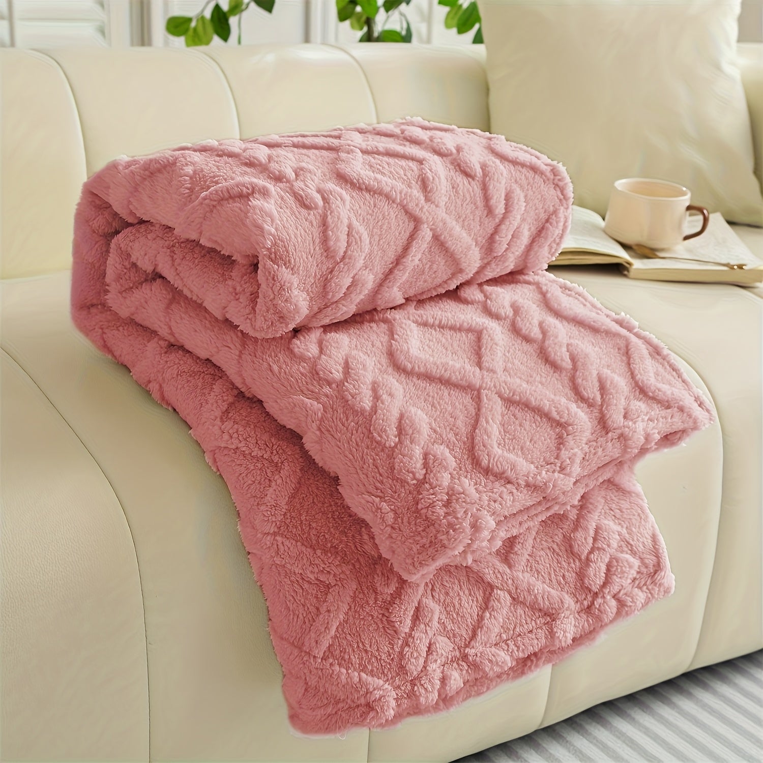 Manta de Lujo Ultra Suave de Felpa - Suave Forro Polar para Humanos | Multiusos para Sofá, Cama, Oficina y Viajes | Lavable a Máquina, Calidez para Todas las Estaciones | Varios Tamaños y Tonos Neutros