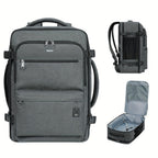 Mochila de Cabina Ligera Aprobada por Aerolíneas 45.72x35.56x20.32 cm - Funda para Portátil TSA-Friendly de 43.18 cm, Bolsillo Húmedo y Panel Trasero de Malla, Mochila de Viaje Plegable Unisex para Negocios, Gimnasio, Viaje con Funda para Carrito y Cremal