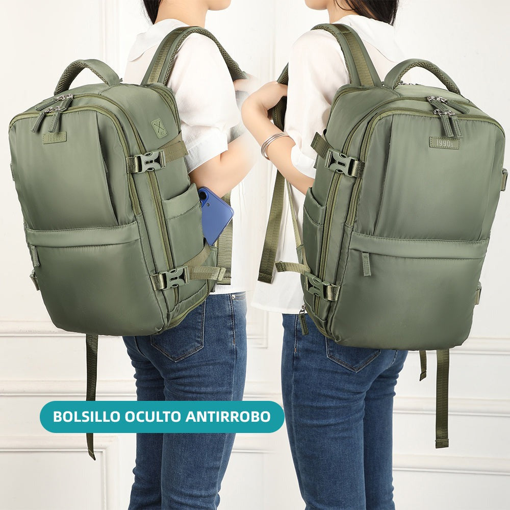 Mochila de cabina expandible 40x25x20-25cm | compartimiento para zapatillas | Mochila casual compatible con portátil 14 pulgadas