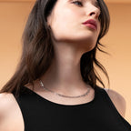 Collar Fegaro minimalista y elegante de plata esterlina 925, estilo sofisticado, temperamento refinado, estilo para parejas, regalo de aniversario, regalo de Navidad, regalo del Día del Padre, viene con una exquisita caja de regalo