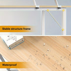 Oficinas para ordenadores de sobremesa pequeños con soporte de pantalla extraíble, mesa de escritorio para PC fácil de subir con estructura metálica, escritorio de juegos para estudiar, jugar y trabajar, de madera